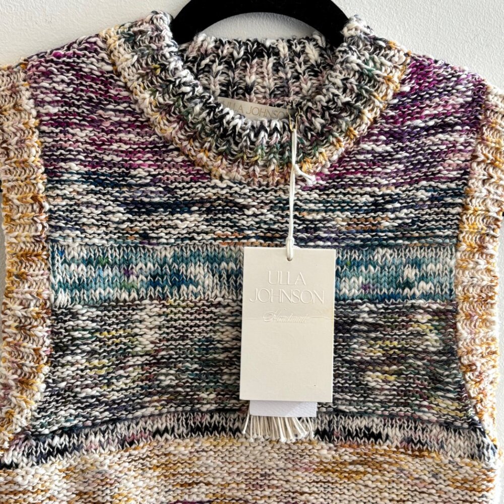 NWT Ulla Johnson Zenna Sleeveless Knit Sweater Multicolor Handcrafted Size M/L - Picture 6 of 10